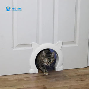 Porte pour animaux <span class=keywords><strong>de</strong></span> compagnie en bois massif américaine pour chats et chiens, permettant une entrée et une sortie libres, porte à clapet pour chat - Product Image 5