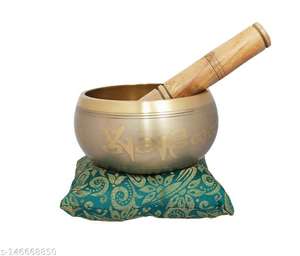 Cuenco cantor con palo de madera para curación de Chakras, atención plena y alivio del estrés cuenco cantor de metal - Product Image 3