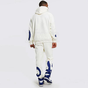 Survêtement à capuche pour homme de qualité supérieure, personnalisé avec impression en relief, respirant, séchage rapide, 100% coton, motif uni, différents styles - Product Image 4