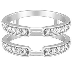 Lujoso anillo de boda de plata 925 personalizado 10K 14K 18K oro blanco Moissanite Diamond Pave ajuste para su Día Especial - Product Image 1