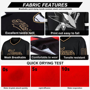 Uniforme de hockey sur glace, uniforme de hockey personnalisé, impression par sublimation OEM, logo brodé, design d'équipe, maillot de hockey sur glace - Product Image 3