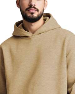 Ensemble survêtement en molleton beige camel pour homme, sweat-shirt à capuche décontracté d'hiver, pantalon de survêtement, streetwear pour homme - Product Image 4