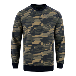 Sudadera de camuflaje de alta calidad Unisex sudaderas con capucha de peso pesado personalizado Vintage bordado adultos impreso desgastado de talla grande OEM - Product Image 1