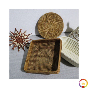 ตะกร้าหวายสานทรงกลมทำด้วยมือสำหรับเก็บอาหารและเสิร์ฟอาหารเวียดนาม - Product Image 6