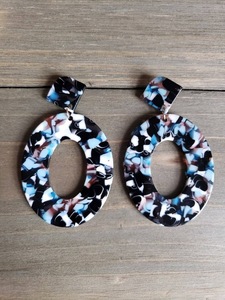 Pendientes de Resina Bordados a Mano, Joyería de Moda de Acero Inoxidable para Mujeres y Niñas, Estilo Clásico para Bodas, Alta Calidad - Product Image 3