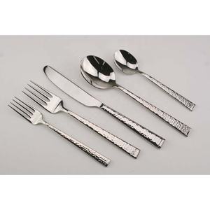 Nuevo mango de forro grueso de Metal personalizado brillante, acero inoxidable, Plata Mate, pulido, cubiertos, cuchara, tenedor y cuchillo, juego de cubiertos - Product Image 5