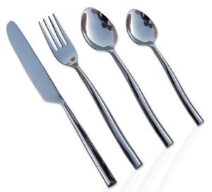 Juego de cubiertos de metal minimalista Diseño de cubiertos de lujo para eventos de boda sostenibles y regalos de negocios Características ecológicas - Product Image 5