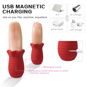 Vibrateur pour adultes avec fonction de léchage simulé, de balancement et de vibration, rechargeable - Product Image 6