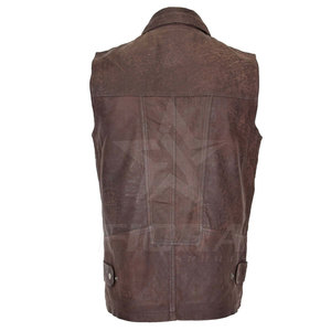 Bonne qualité 100% cuir fait mode gilet prix raisonnable hommes vêtements respirant cuir gilet - Product Image 2