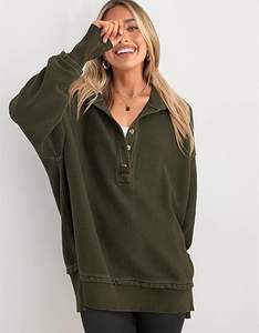 Sudadera holgada de gran tamaño para mujer, manga larga, ajuste relajado, tela suave y cálida para mayor comodidad y estilo - Product Image 3