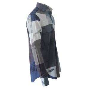 Chemise homme 100 % coton, respirante, en sergé tricoté, unie, de qualité supérieure, à manches longues, boutonnée, pour affaires et occasions décontractées, écologique - Product Image 2