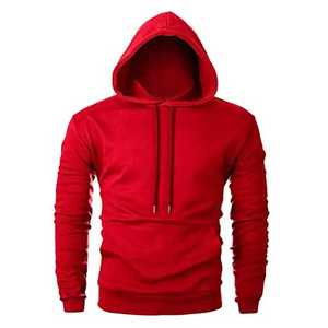 Oversized Men's Solid Color Knit Cotton <b>Hoodie</b> with Long Sleeves Wholesale Washed Sportswear Track Suits Style - Product Image 1