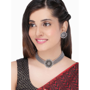 Bijoux ronds en alliage oxydé à pois pour les occasions festives - Product Image 2