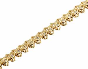 Elegante pulsera de eslabones de diamante cultivado en laboratorio de oro amarillo 10K elegante regalo de joyería de lujo helado - Product Image 4