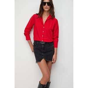 Haut en mousseline décontracté et formel pour femme en taille XL, motif animal léopard et floral brodé, décoration en dentelle, logo sur le devant - Product Image 2