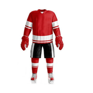 Nouvel arrivage en gros d'uniforme de hockey sur glace dernière conception d'uniforme de hockey sur glace de haute qualité uniformes de hockey sur glace en polyester - Product Image 3