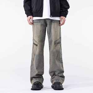 กางเกงยีนส์คาร์โก้สำหรับผู้หญิงกางเกงเดนิมทรงแบ็กกี้เอวสูงมีหลายกระเป๋าใส่ลำลองแฟชั่นสตรีทแวร์สไตล์โมเดิร์น - Product Image 4