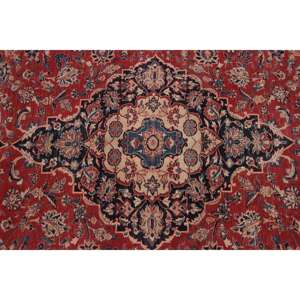 Tapis turc vintage, tapis de 9,3 x 11,6 pieds, tapis en laine rouge patchwork - Product Image 5