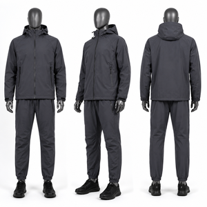 Custom Men's Waterproof Hooded <b>Rain</b> Suit Windproof Outdoor <b>Jacket</b> Pants Set Hiking Tracksuit OEM ODM Private Label - Product Image 3