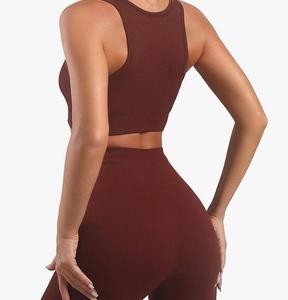 Conjunto de yoga para mujer Sujetador deportivo de yoga Gimnasio sin costuras Ajustado Correr Entrenamiento Deportes Conjunto de yoga Ropa de gimnasio - Product Image 4