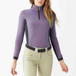 In-Demand Women's Horse Riding Show <b>Shirts</b> Long Sleeve Quick Dry Performance Baselayer Equestrian Wear <b>Shirt</b> - Product Image 2