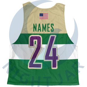Factory Outlet Reversible Lacrosse Uniformes Logotipo sublimado personalizado Lacrosse Pinnies - Product Image 1