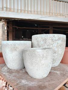 [Leo Nguyen Le] - Juego de 2 Macetas Grandes de Cerámica Azul Glaseado para Plantas Gigantes, para Jardín Exterior e Interior - Product Image 5