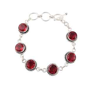 Pulsera de Plata de Ley con Dije de Circonita Rosa, Joyería de Lujo Hecha a Mano para Mujer, Regalo de Aniversario, Compromiso o Boda - Product Image 5