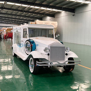 Voiture funéraire de Style de luxe blanc nouveau véhicule chariot tiré par <span class=keywords><strong>chevaux</strong></span> remorque corbillard chariot funéraire Van - Product Image 3
