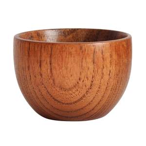 Taza Pequeña de Madera Maciza Hecha a Mano con Grano Natural para Té, Café, Cerveza, Postre - Ecológica, Apta para Lavavajillas, Estilo Clásico - Product Image 1
