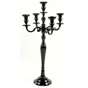 Vente chaude Métal Aluminium 5 Bras Candélabre Noir Enduit Taille Personnalisée Pour La Décoration De Mariage Centres De Table Décor À La Maison - Product Image 3