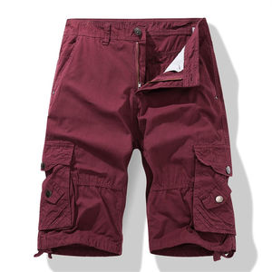 กางเกงขาสั้นคาร์โก้สำหรับผู้ชายกางเกงขาสั้นลำลองสีพื้นผ้าฝ้าย100% กางเกงขาสั้นทรงหลวมโลโก้ตามสั่งสำหรับใส่กลางแจ้ง - Product Image 1