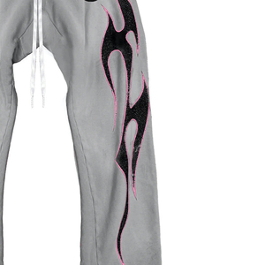 Custom Lightweight Man Oversize 100% Cotton <b>Flared</b> Washed <b>Sweatpants</b> with Custom Printing High Street Style - Product Image 6