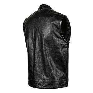 Nuevo Chaleco de moto de diseño personalizado 2023, chaleco de cuero de calidad Premium para motociclistas - Product Image 3