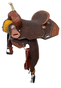 Silla de Montar de Doma Occidental Premium, Personalizada, Duradera y Cómoda, Cuero Genuino 100% Piel de Vaca, Hecha a Mano para Equitación Inglesa - Product Image 5