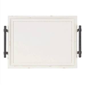 Plateau de service en bois avec poignées Table basse plateau ottoman pour salon plateau de service en bois Extra Large pour nourriture plaqué - Product Image 6