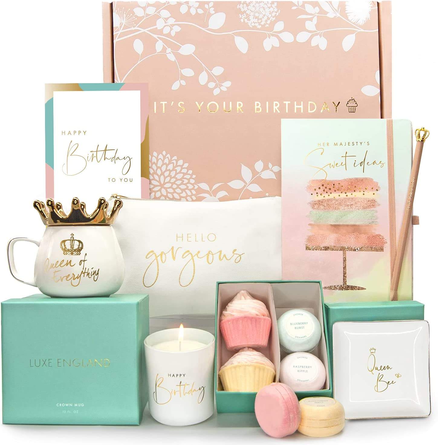 Luxury Beauty Personal Care Box Body Bath Scented Candle Gift Set Organic Spa Self Care Gifts