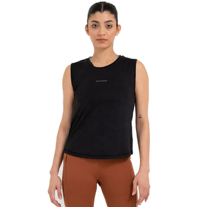 <b>Women's</b> <b>Black</b> Sleeveless Crew Neck <b>Tank</b> <b>Top</b> Solid Color Athletic Muscle Tee - Product Image 1