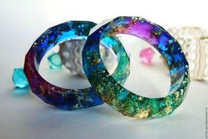 Bijoux POPULAIRES Résine Acrylique Bracelet Bracelet Exagéré Éblouissant Multicolore Large Irrégulier Carré Acrylique Bracelets pour - Product Image 3