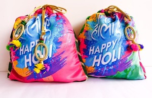 Bolsas coloridas de Holi Potli, regalo de fiesta de Festival de Diwali, bodas, Mehendi Haldi, bolsa con cordón, bolsas de joyería, regalos de dama de honor - Product Image 5