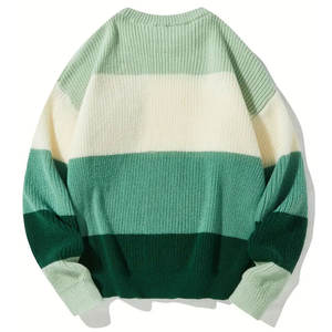 Suéter de punto de manga larga para hombre, suéter de punto suelto de otoño e invierno para hombre, suéter personalizado - Product Image 2