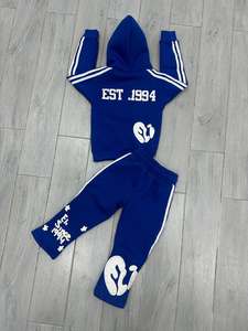 Conjunto Deportivo Personalizado para Hombre, de Algodón Grueso, Estilo Vintage, con Estampado Gráfico, Lavado Ácido, 2 Piezas - Product Image 2