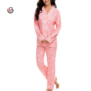 Ropa de dormir de lujo personalizada transpirable, conjunto de 2 piezas de seda de algodón Extra suave para mujeres hecho en Pakistán - Product Image 4