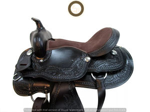 SAISHAS Premium Western DD cuero genuino barril Racing Show caballo sillín hecho a mano ligero rendimiento montar - Product Image 5