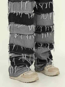 Pantalones largos personalizados de moda Harajuku Jeans Tassel Design New Minimalist Street Style Jeans - Product Image 6