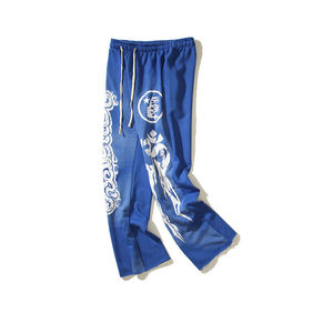Pantalones de chándal desgastados con estampado personalizado pantalones de chándal Acampanados para hombre Pantalones de chándal de lavado ácido Vintage peso pesado 400 + GSM - Product Image 2