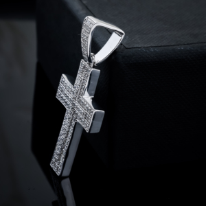 Nouvel arrivage de bijoux tendance hip hop pendentif croix personnalisé pendentif glacé en diamant cultivé en laboratoire en argent 925 pour hommes et femmes - Product Image 3