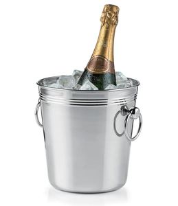 Premium 5L martillado de acero inoxidable cubo de hielo Bar fiesta vino cerveza para champán bañera de refrigeración con mango y cuchara de Metal - Product Image 6