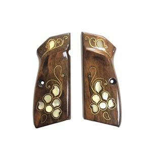 Imbrowning belga 14 intarsio in madreperla abbinato manico in legno scuro - Product Image 1