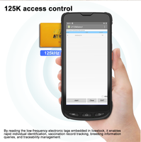 Lecteurs de cartes de contrôle d'accès Android PDA avec lecteur RFID double fréquence 125KHz et 13.56MHz NFC pour système de surveillance des rondes